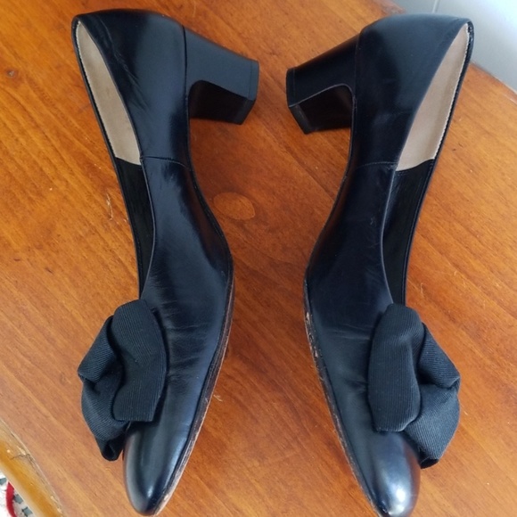 Vintage Joyce California Black Leather Heel 9N - Picture 3 of 8